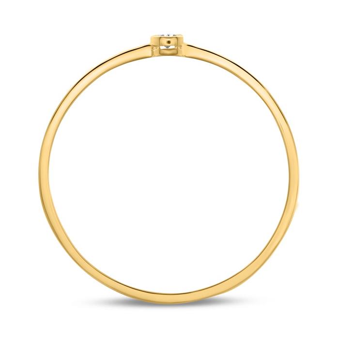 14K gold ring for ladies with diamond