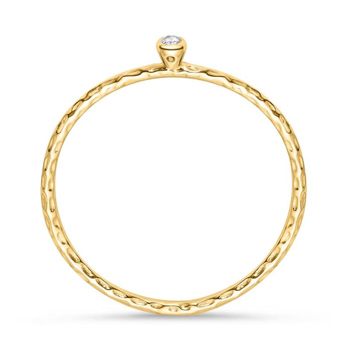 Topaas ring voor dames in 14 karaat goud