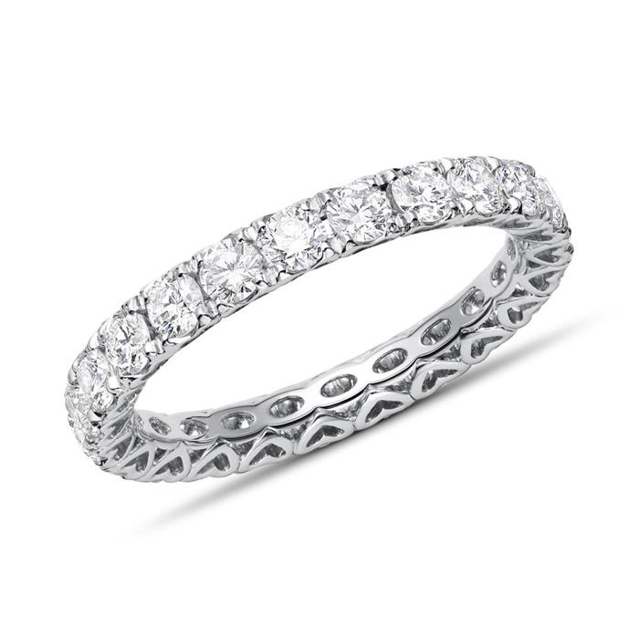 Eternity ring, 18K white gold, diamonds, approx. 1.73 ct.