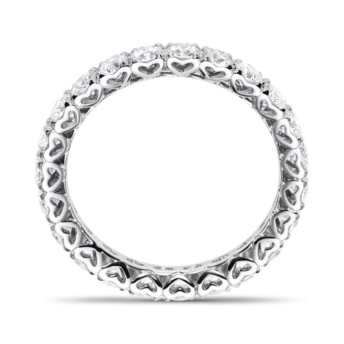 Eternity ring, 18k witgoud, Diamanten, ca. 1.73 ct.