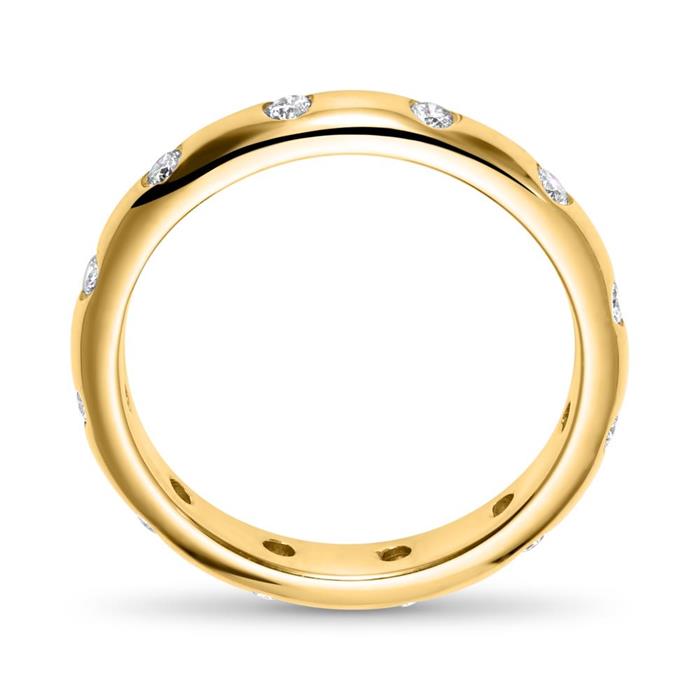 18K gold ring with diamonds, approx. 0.28 ct.