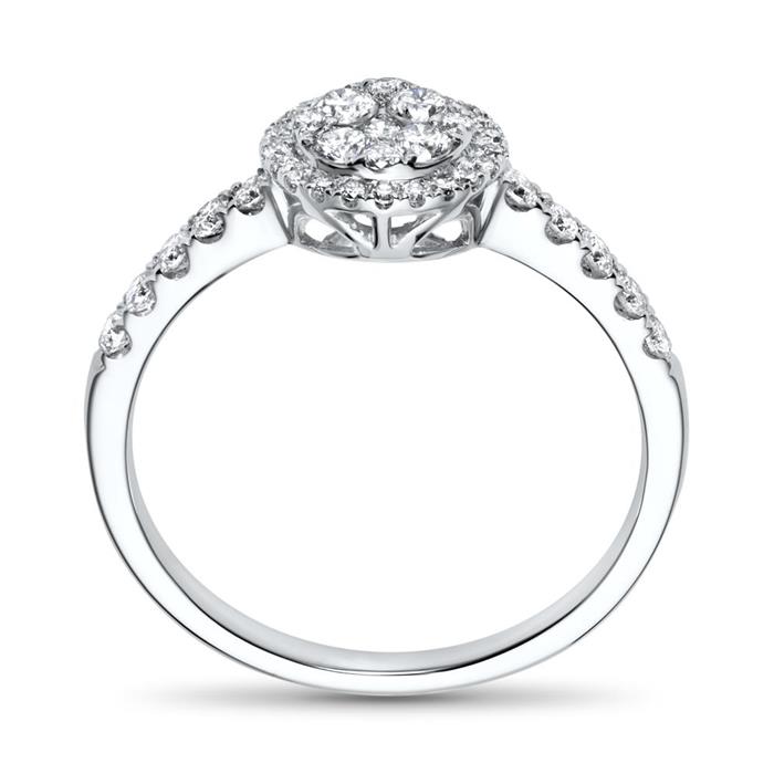 Diamond ring in 18 carat white gold, approx. 0.47 ct.