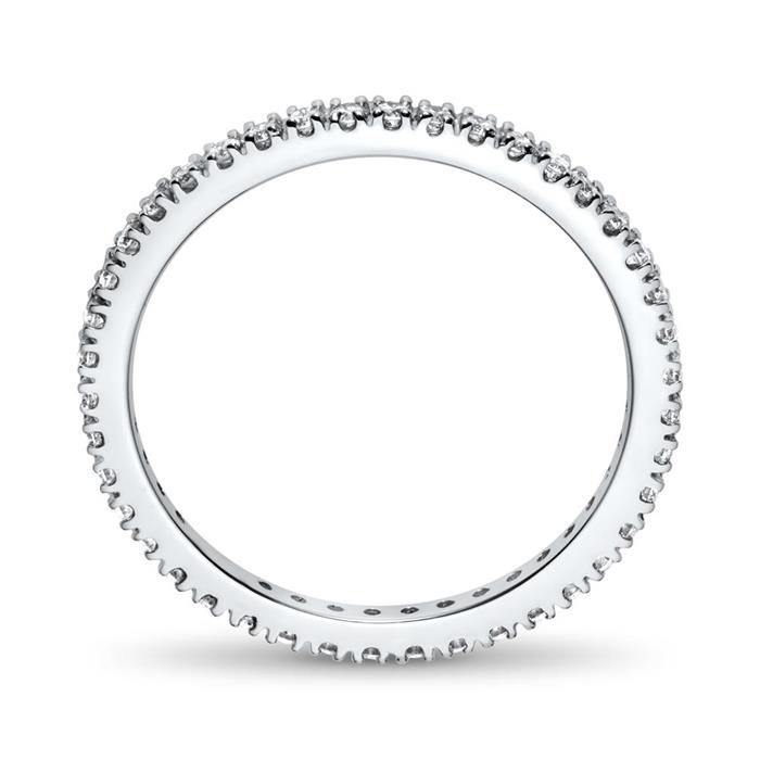 Memoire Ring aus 18K Weißgold mit Diamanten, 0,36 ct.