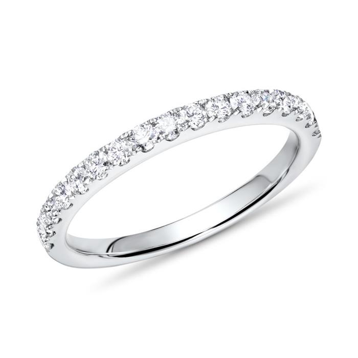 Diamant Ring Half Eternity In 18 Karaat Witgoud, 0.44 Ct.