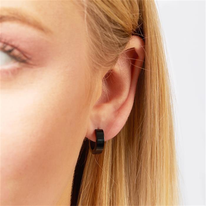 Black stainless steel hoops