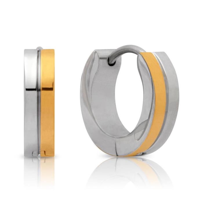 Gold-plated hoops made of stainless steel folding clasp