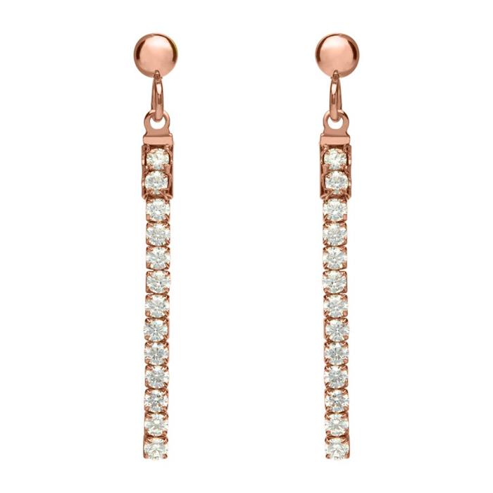 Rose gold earrings polished stainless steel