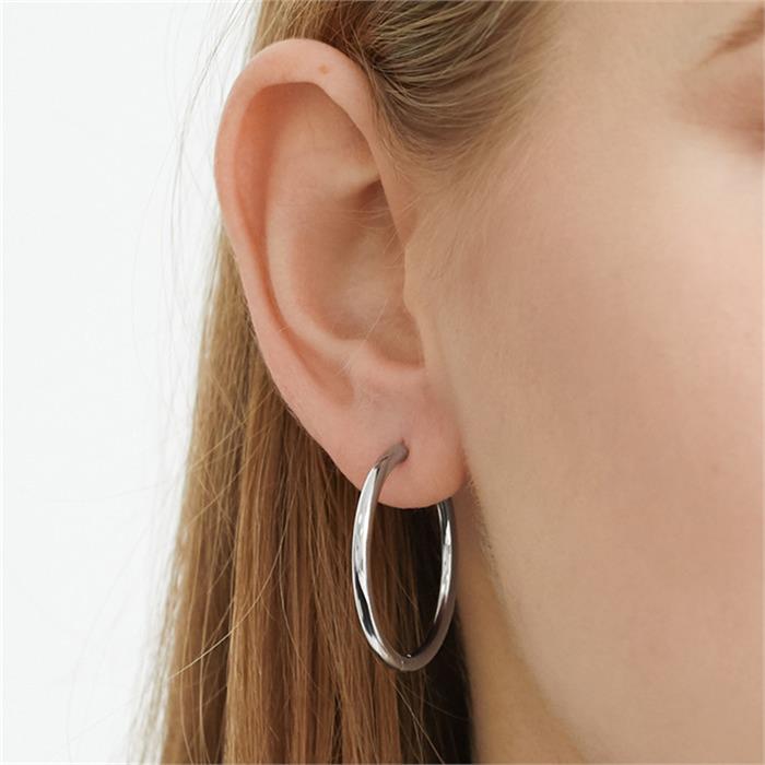 Polished stainless steel hoops