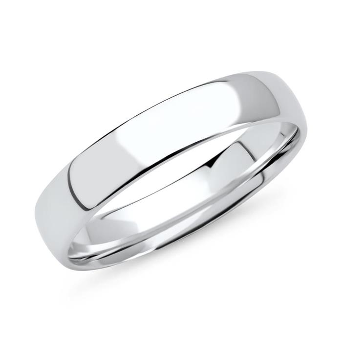Engravable Men's Ring In 14K White Gold