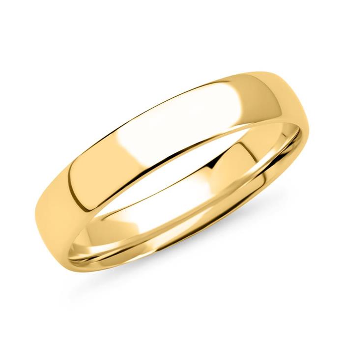 Engravable wedding rings in 14 carat gold with diamond