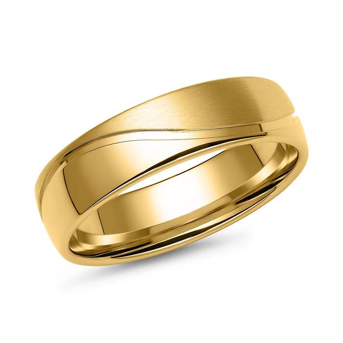 Gold wedding rings with 5 diamonds