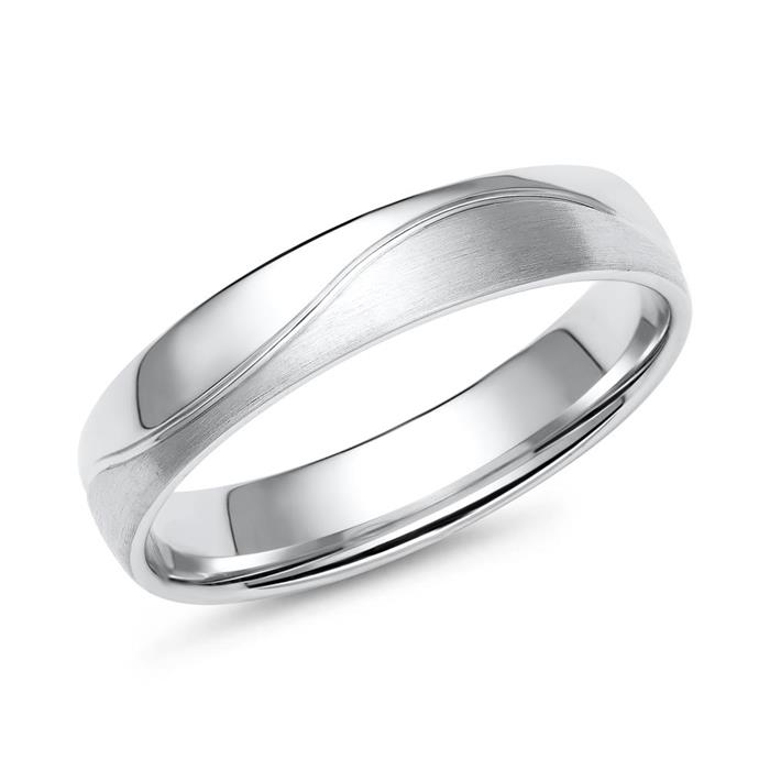 Wedding rings in white gold or platinum with 3 diamonds