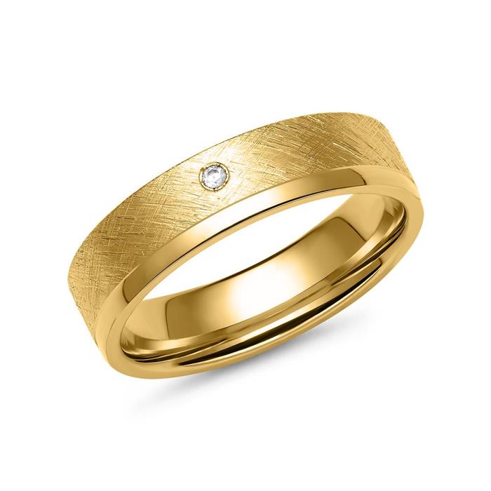 Gold wedding rings with diamond