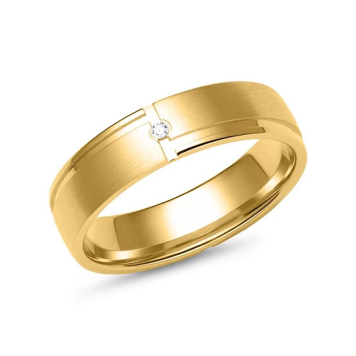 Gold wedding rings with diamond