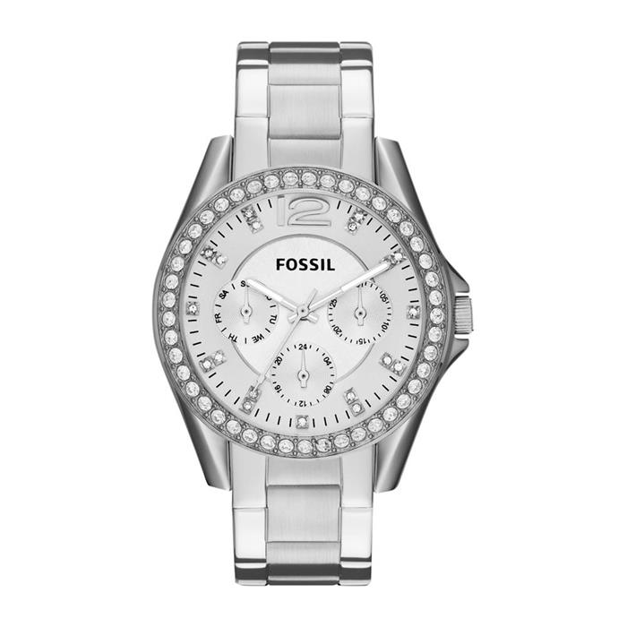Ladies watch riley in stainless steel with glass stones