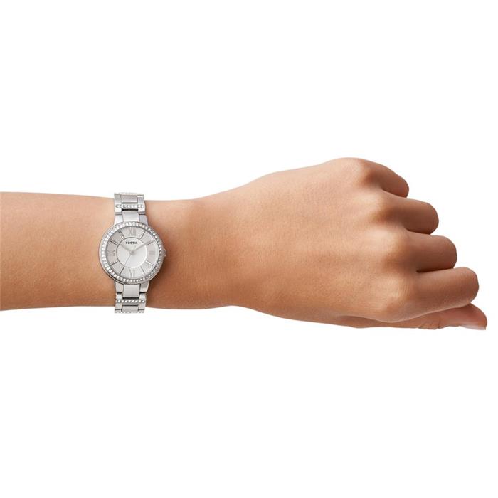 Virginia watch for ladies in stainless steel with glass stones