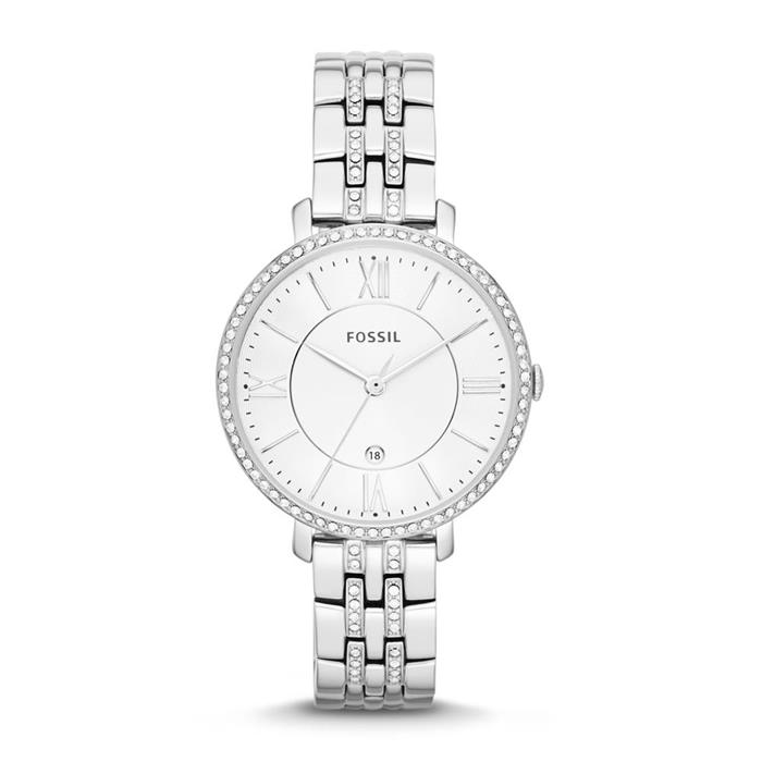 Reloj jacqueline para mujer en acero inoxidable con circonita cúbica