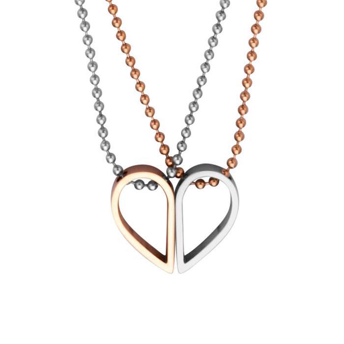 Necklace Cheer With Heart Pendant Made Of Stainless Steel