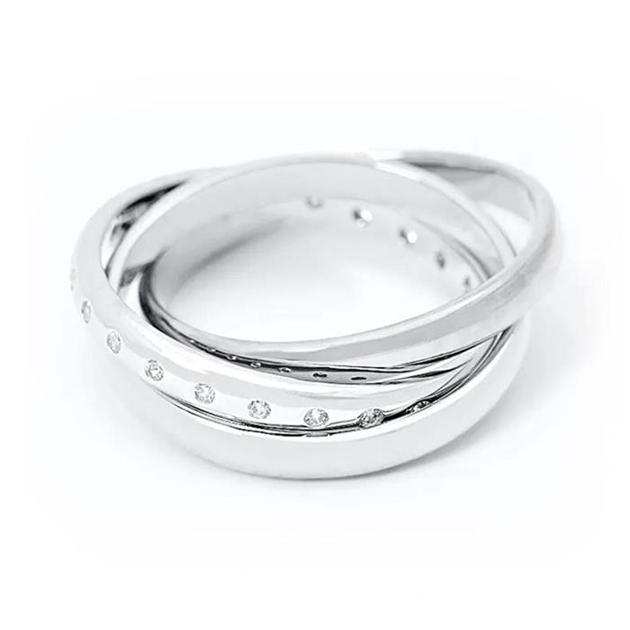 Ring voor dames in sterling zilver met Zirkonia