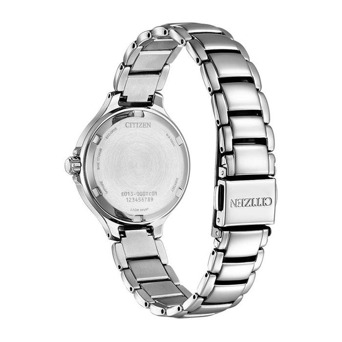 Eco-drive Ladies watch in super titanium with mother-of-pearl