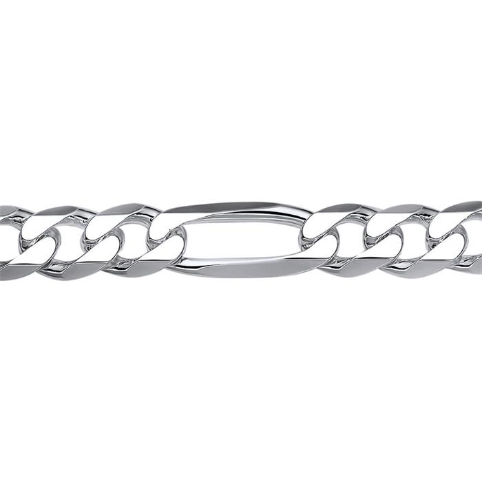 Sterling silver bracelet: Figaro bracelet silver 8mm