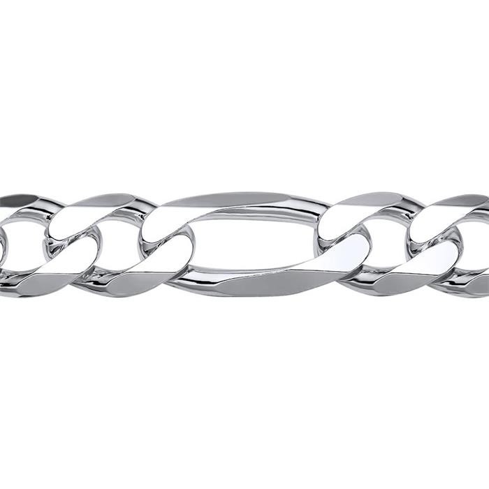 925 zilveren armband: figaro armband zilver 13mm