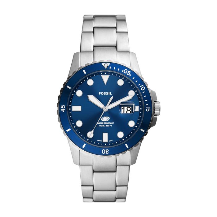 Blue Dive quartz watch in stainless steel