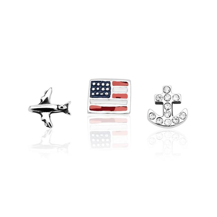 Floating charm set wanderlust silver