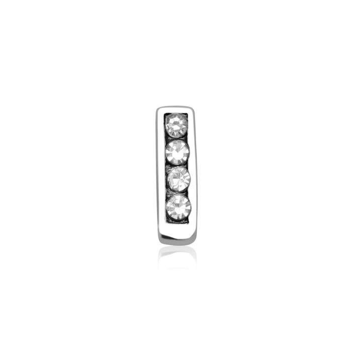 Floating charm I sterling silver zirconia