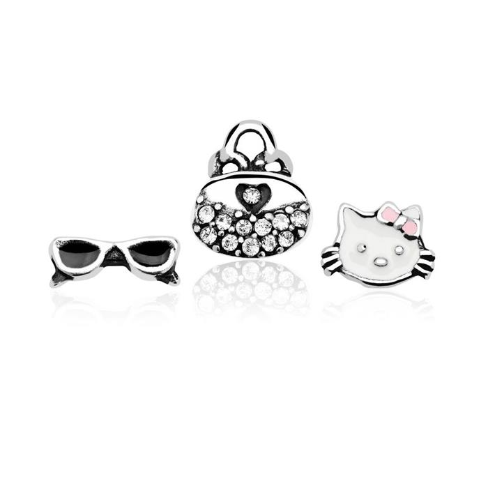 Dije starter set locket plata 925 rosa