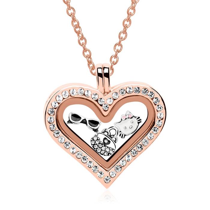 Charm starter set medaillon 925 zilver rosé