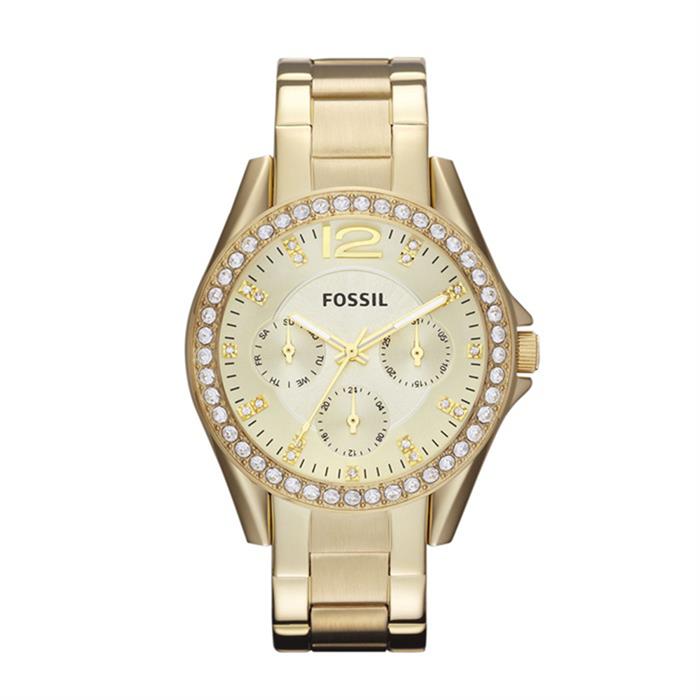 Goldene Damenuhr von Fossil Zikonia ES3203