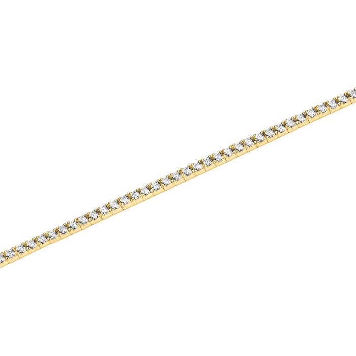 Tennis bracelet in 9K gold with zirconia stones