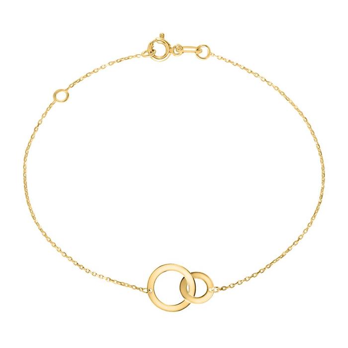 Bracelet circles for ladies in 9K gold