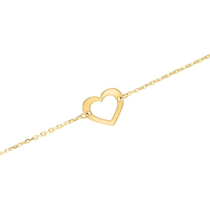 Ladies heart bracelet in 9-carat gold