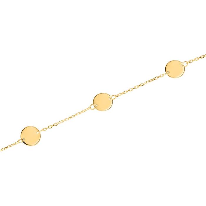 Plättchen Armband für Damen aus 9K Gold