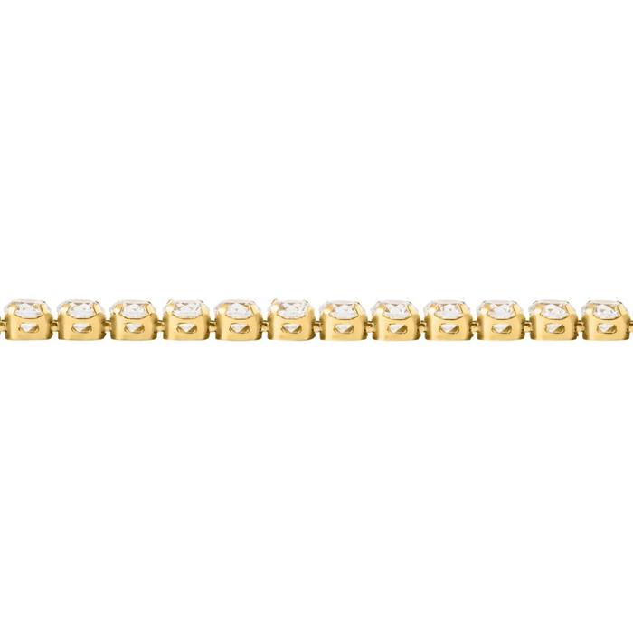 Tennis bracelet in 585 yellow gold with white zirconia