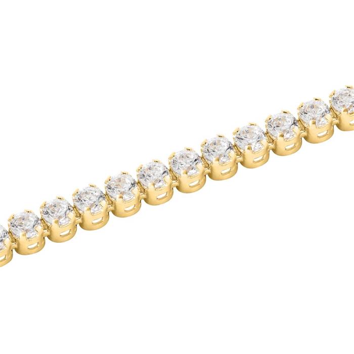 Rivière-Armband aus 585er Gold mit Zirkoniasteinen