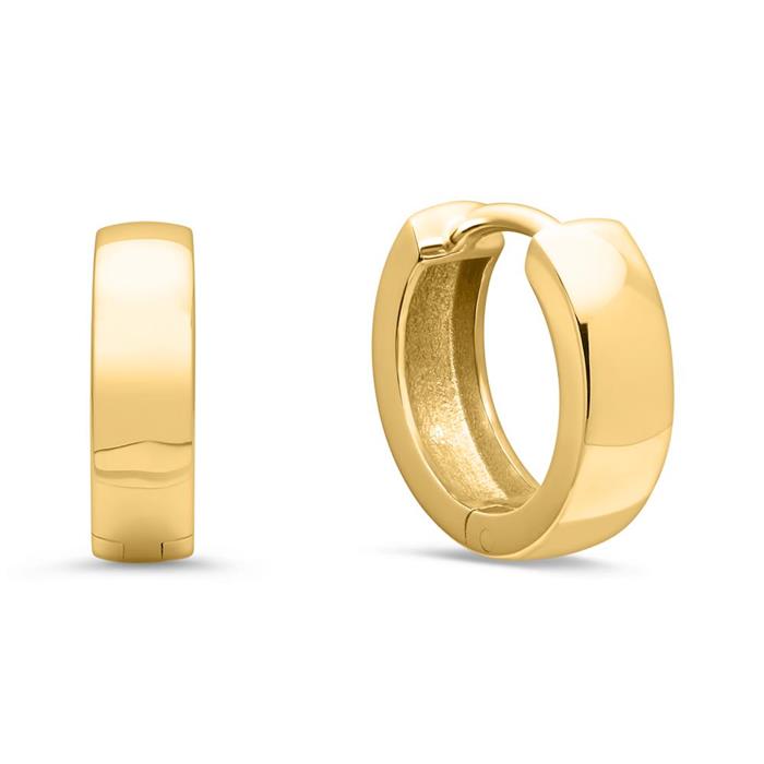 Classic hoops in 8ct yellow gold