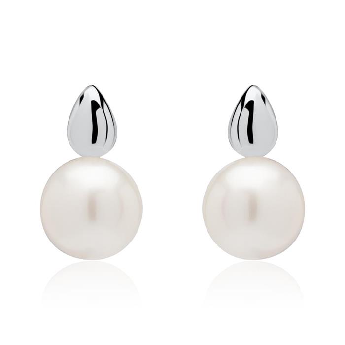 Studs In 14ct White Gold With Freshwater Pearls