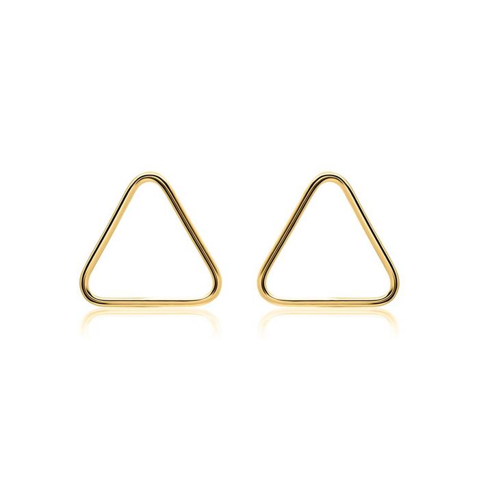 Ohrstecker Dreiecke für Damen aus 9K Gold
