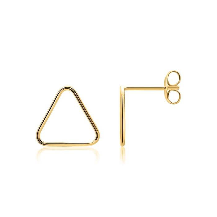 Earstuds triangles for ladies made of 9K gold