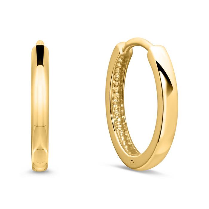 9K gold creoles for women