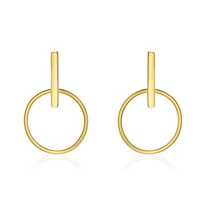 Ohrstecker Kreise für Damen aus 9K Gold