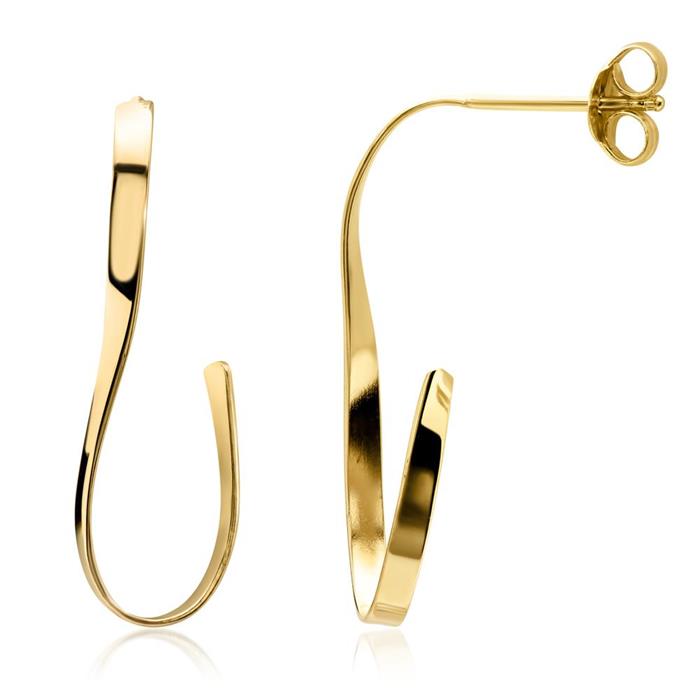 Curved ear jewellery in 9-carat gold