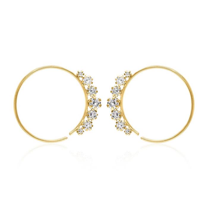 Ohrringe für Damen aus 9K Gold mit Zirkonia