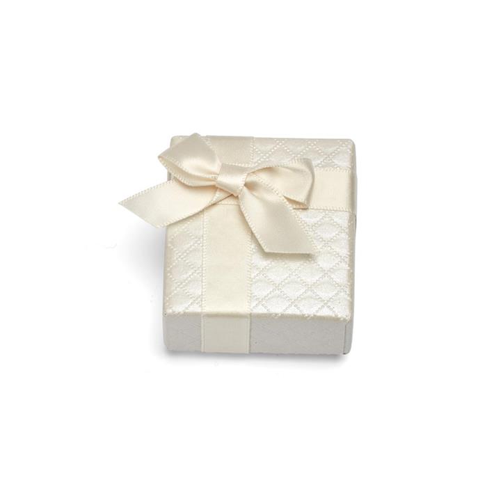White Gift Box With Bow For Rings