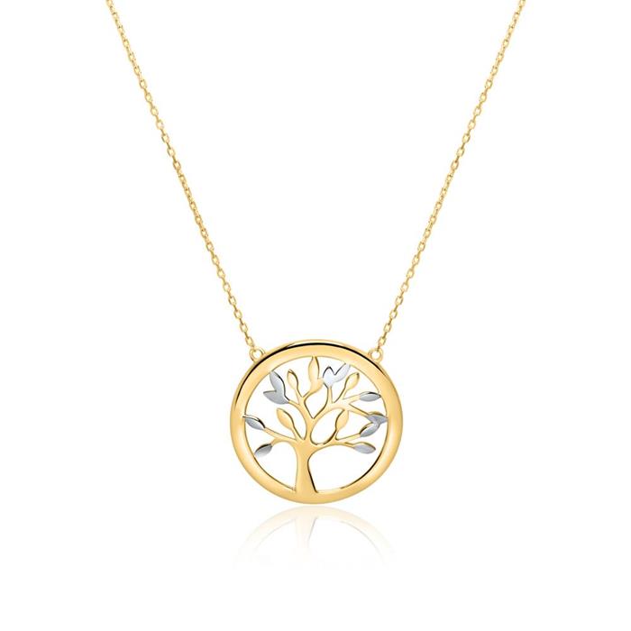 Necklace arbor vitae for women in 375 gold