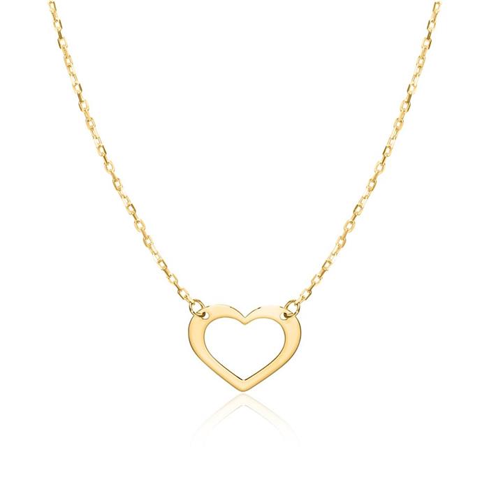 Herzkette für Damen aus 9-karätigem Gold
