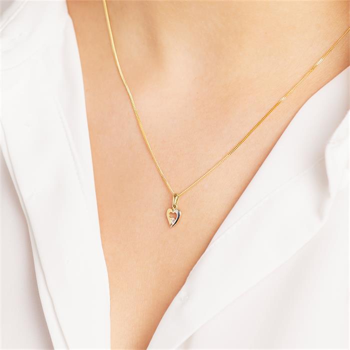 8ct Yellow- White Gold Necklace With Pendant